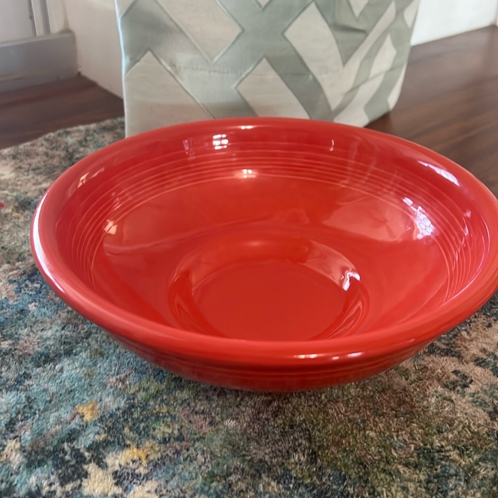 Fiestaware Homer Laughlin China Large Bowl in Persimmon 10” round - Picture 8 of 11